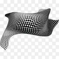 黑白波纹圆点几何形状抽象的魔法