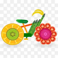 水果拼图自行车