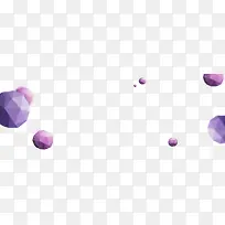 紫色几何图形漂浮素材