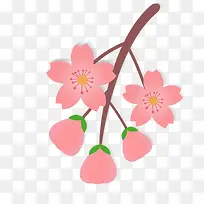 手绘桃花