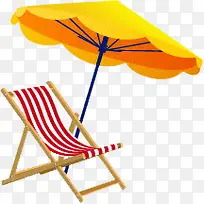 太阳伞 躺椅阳光浴