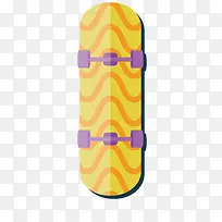 卡通紫色滑轮滑板车矢量素材