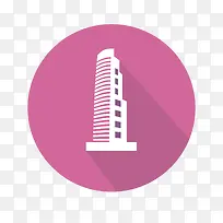 楼房矢量图可爱图标