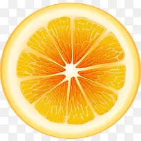 橙色简约橘子