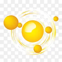 黄色圆球环绕元素