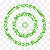 绿色手绘创意圆形