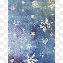 蓝色雪花装饰背景素材