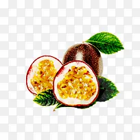 美味百香果插画免抠