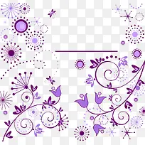 文艺风紫色藤蔓装饰