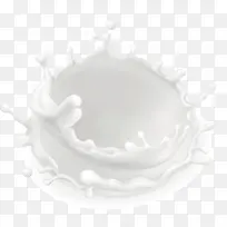 矢量白色喷溅的牛奶png