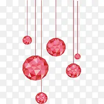 圣诞节粉红色水晶挂饰