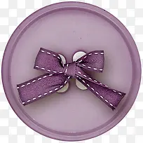 紫色蝴蝶结扣子