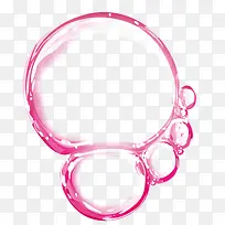 粉色水珠气泡水泡效果元素