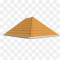 三角黄色屋顶瓦片