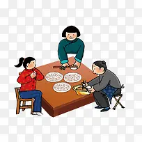 二十四节气卡通插画冬至