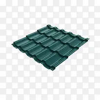 绿色大瓦片瓦片屋顶