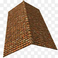 瓦房棕色三角瓦片屋顶