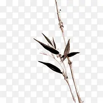褐色中国风竹子