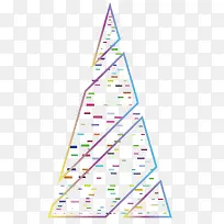 三角创意彩色线条