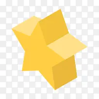 黄色五角星收藏元素