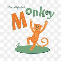 可爱猴子英语字体
