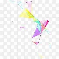 彩色立体三角形图案