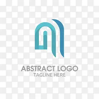 淡蓝色创意logo