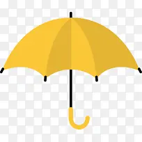 卡通黄色雨伞矢量图