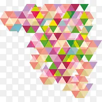 彩色三角块拼图