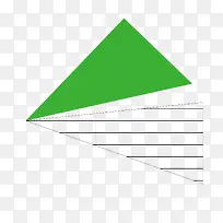 矢量绿色色块线条三角形