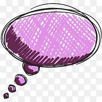 紫色气泡对话框