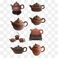 紫砂壶茶壶多个展示