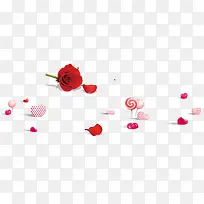红色棒棒糖玫瑰花