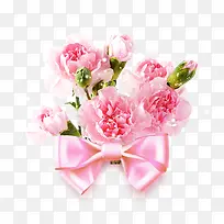 免抠粉色玫瑰花装饰