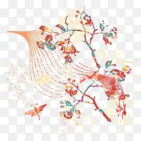 抽象花鸟图