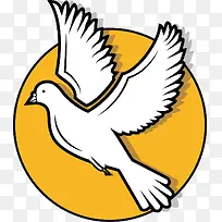 矢量象征和平的鸽子