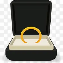 精美黑色盒子求婚戒指