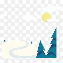 雪地大雪素材