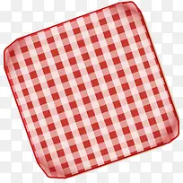 红色格子野餐餐布