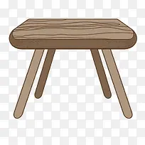 矢量木桌家具素材
