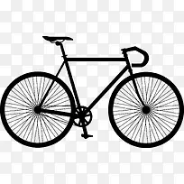 黑色简约手绘自行车