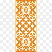 橙色镂空隔断花板