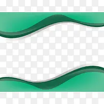 绿色波浪抽象边框