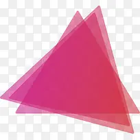 粉红色几何三角形