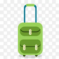 绿色的行李箱设计