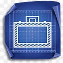 蓝色格子电脑图标下载