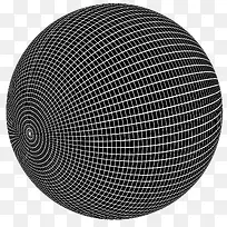线条向心矢量网状球体