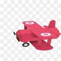 红色手绘的小飞机