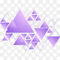 紫色三角形海报