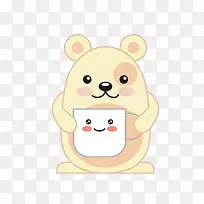拿着水杯的仓鼠PNG